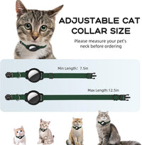 AirTag Cat Collars, Stretchy Collar with Air Tag Holder and Bell – Essentials for Cats - Forest Green - image 3
