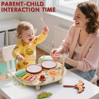 Lehoo Castle Toddler Drum Set Wooden - Dinosaur - image 4