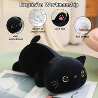 SQEQE Weighted Black Cat Plush - Black Cat / Small(9.8 Inch) - image 3