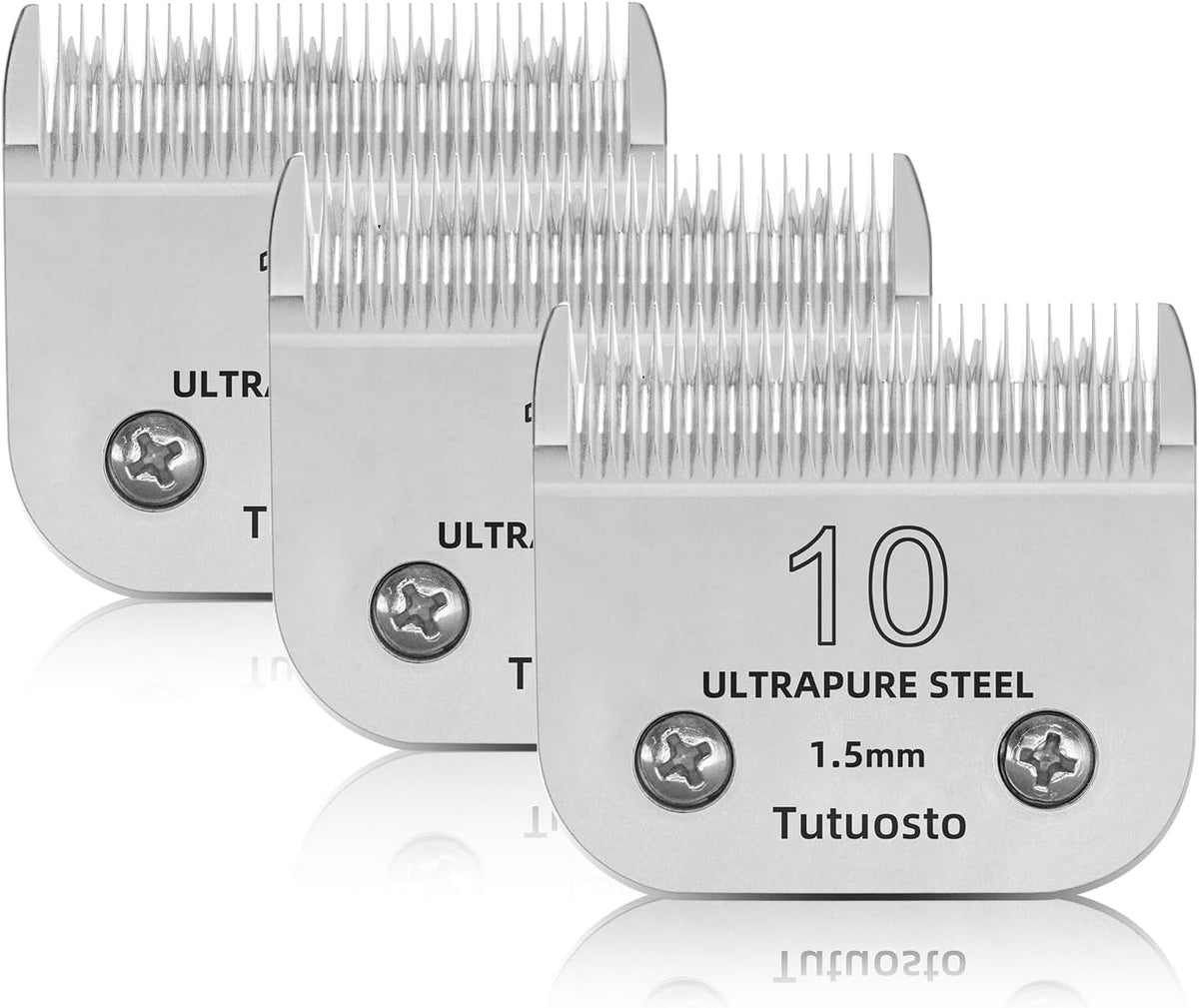 3 Pack 10 Clipper Blade Compatible with Andis - 10# 3PACK