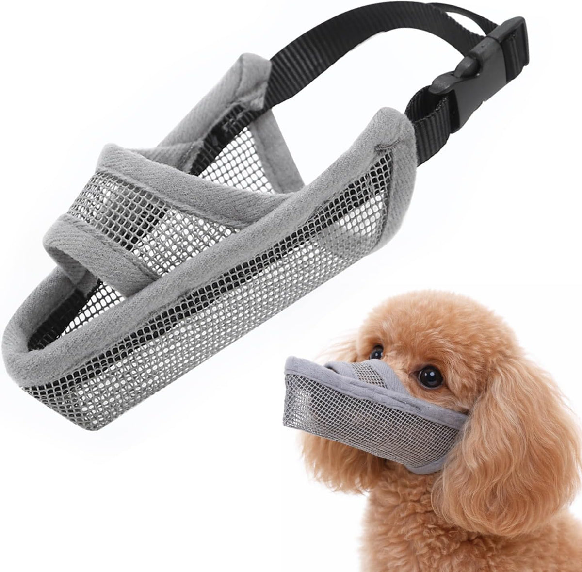 Crazy Felix Dog Muzzle Anti Eating for Small Medium Large Dogs - Grey / XXS