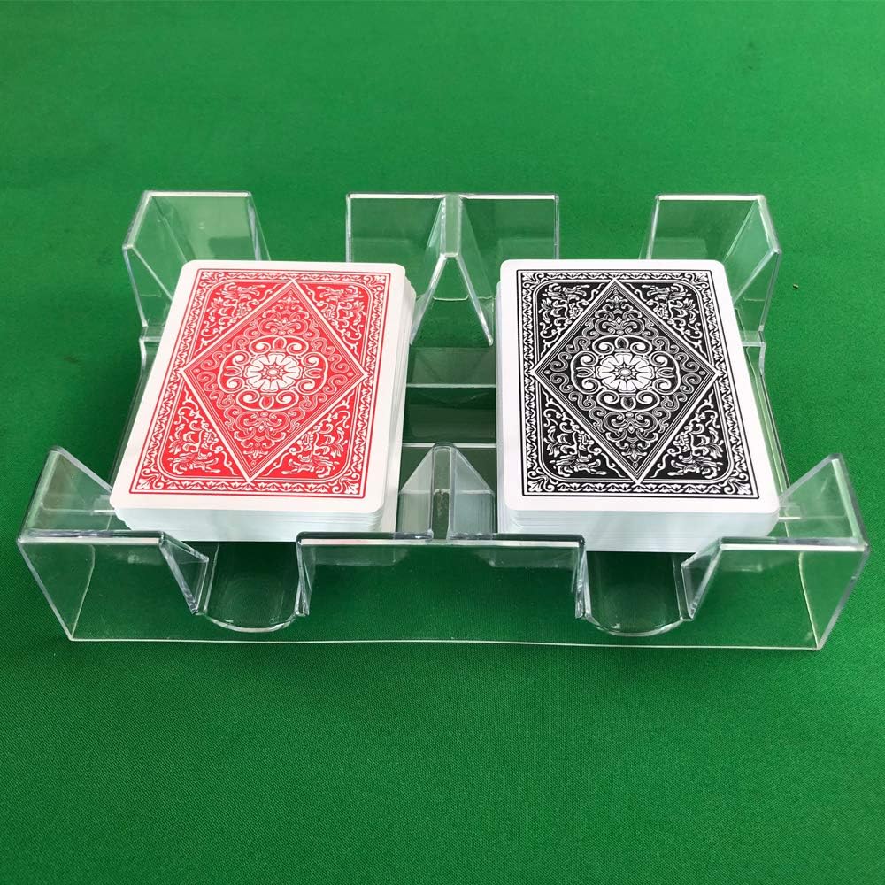 Yuanhe 9 Deck Clear Canasta Playing Card Tray – Fun for Kids & Family - 2 Deck - image 2