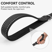 Joytale Reflective Dog Leash for Medium & Large Dogs - 6 ft Narrow / Black - image 2