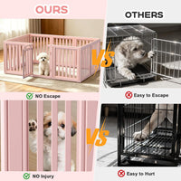 Dog Playpen Indoor, Puppy Playpen, White 23.6" H, 10 Panels - pink / 10 / 23.6 inch Height - image 3