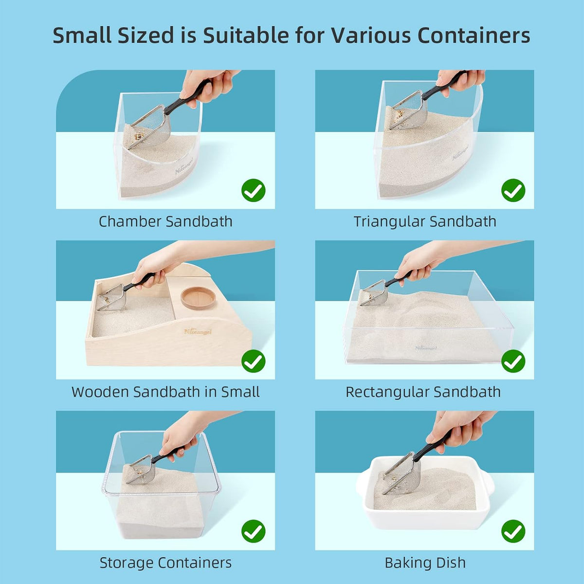 Niteangel Hamster Sand Bath Scoop: Can Removes Clump Waste Keeps - image 4