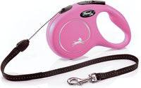 FLEXI Classic Cord Retractable Dog Leash - Pink / Small - 16 ft (Cord)