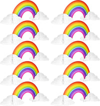 WILLBOND 2 Pieces Rainbow Table Decorations Centerpiece with Clouds – Fun for Kids & Family - 10