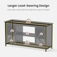 55-75 Gallon Aquarium Stand Heavy Duty Steel Frame, Fish Tank Cabinet with Accessories Storage for Reptile Terrarium & Turtle Tank - 1000lbs Capacity (Black)