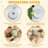 Pet Hair Removal Glove,2025 New All-in-One Grooming Mist Pet Hair Remover Gloves, Pet Hair Remover Glove for Cats & Dogs,Double-Sided Reusable Gloves for Couch, Clothing,Carpet (Green)