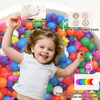 TRENDPLAY Star Ball Pit Balls for Toddlers 50 100 200 Count Star - Rainbow / 50 - image 4