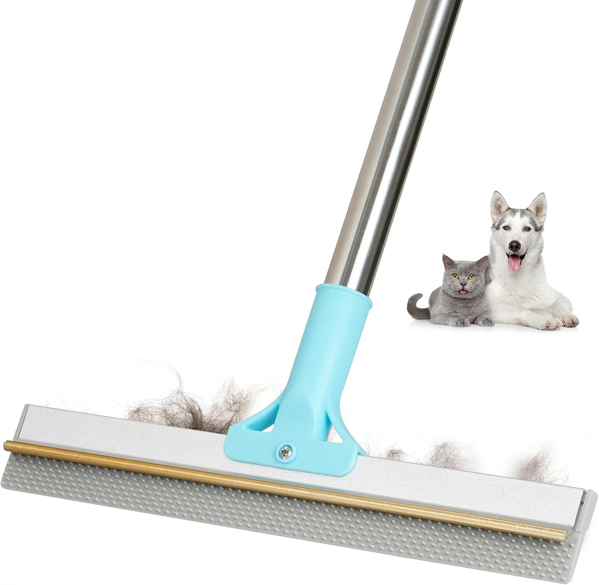 Carpet Rake for Pet Hair Removal Tool - Blue