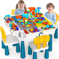 OCATO Kids Table and 4 Chairs Set Activity Table Kid Water Table – Fun for Kids & Family - Table and 4 Chairs Set