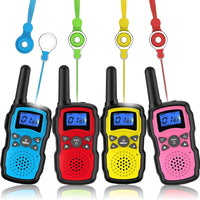 Wishouse Walkie Talkies for Kids 4 Pack - Red Blue Yellow Pink