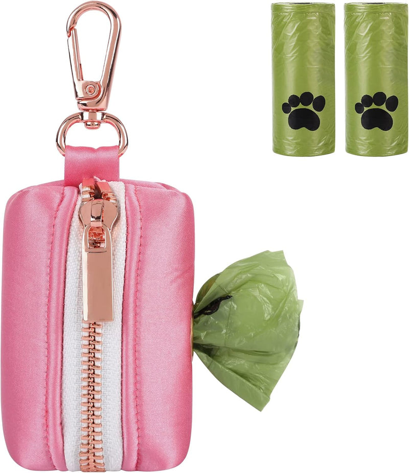 Lionet Paws Bowtie Dog Collar - Poop Bag Holder / Peach