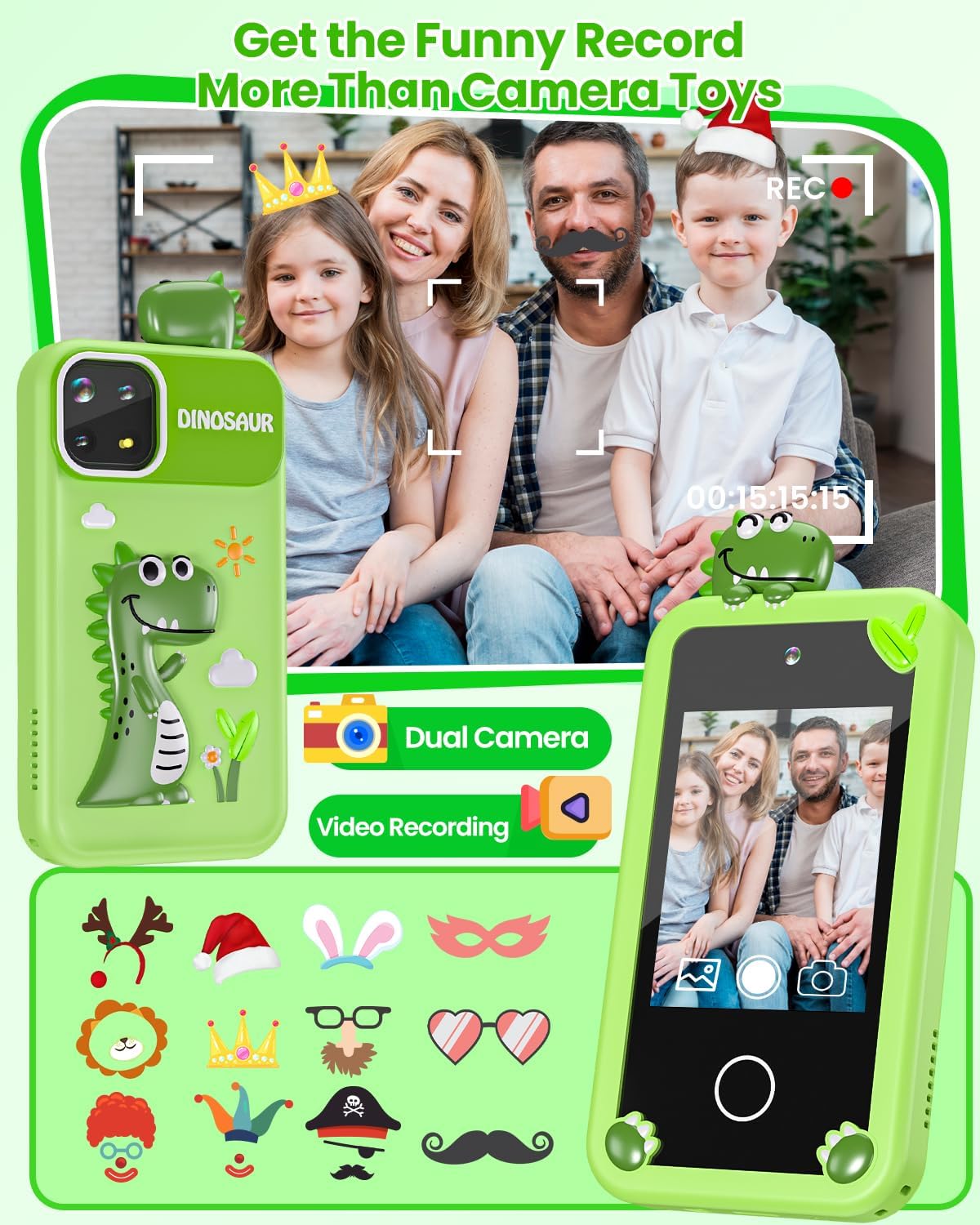 MOREXIMI pink kids smart phone with 2.8 inch touchscreen and holographic pyramid - view 10