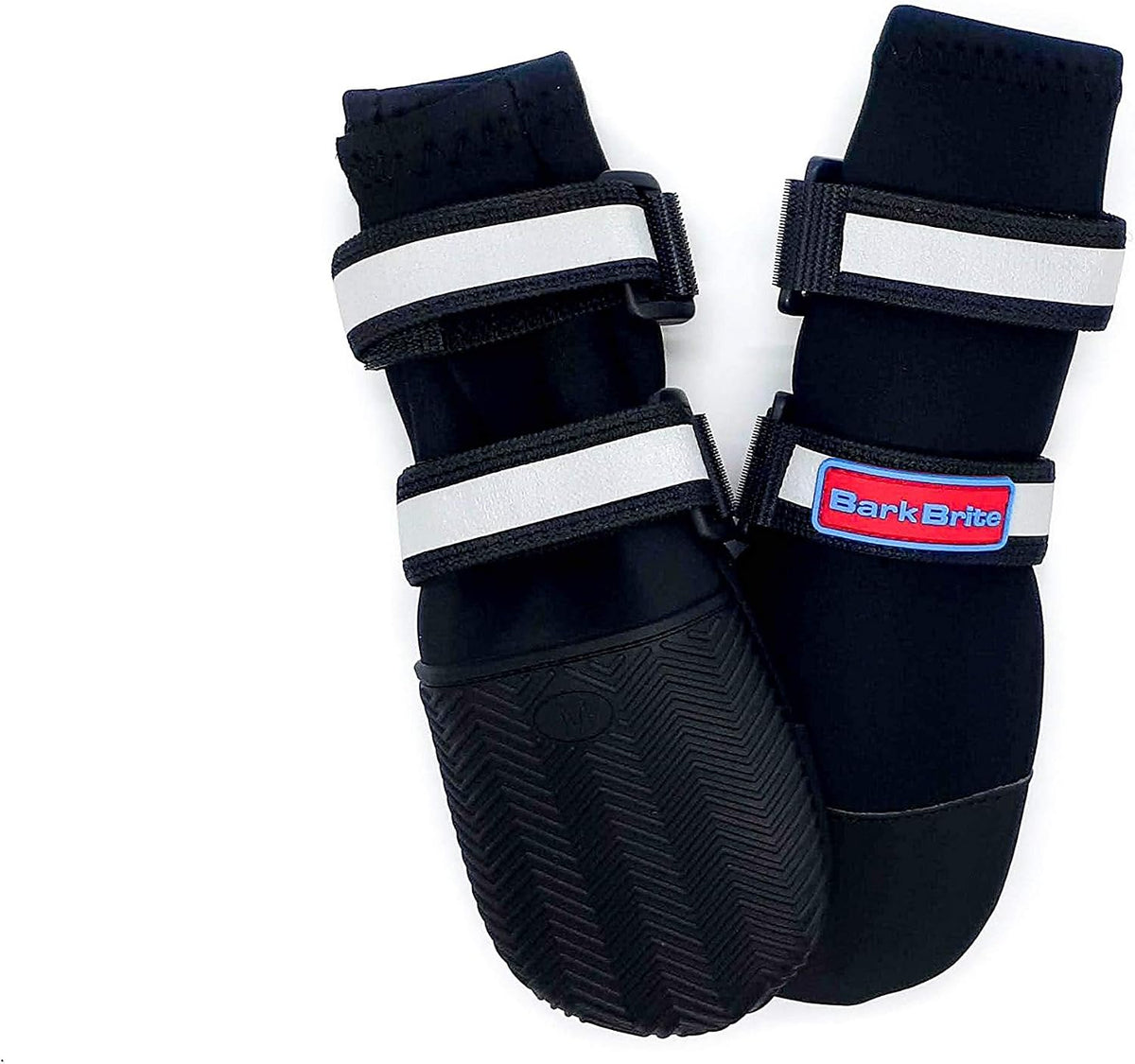 All Weather Neoprene Paw Protector Dog Boots with Reflective Straps - Black / Medium - image 2