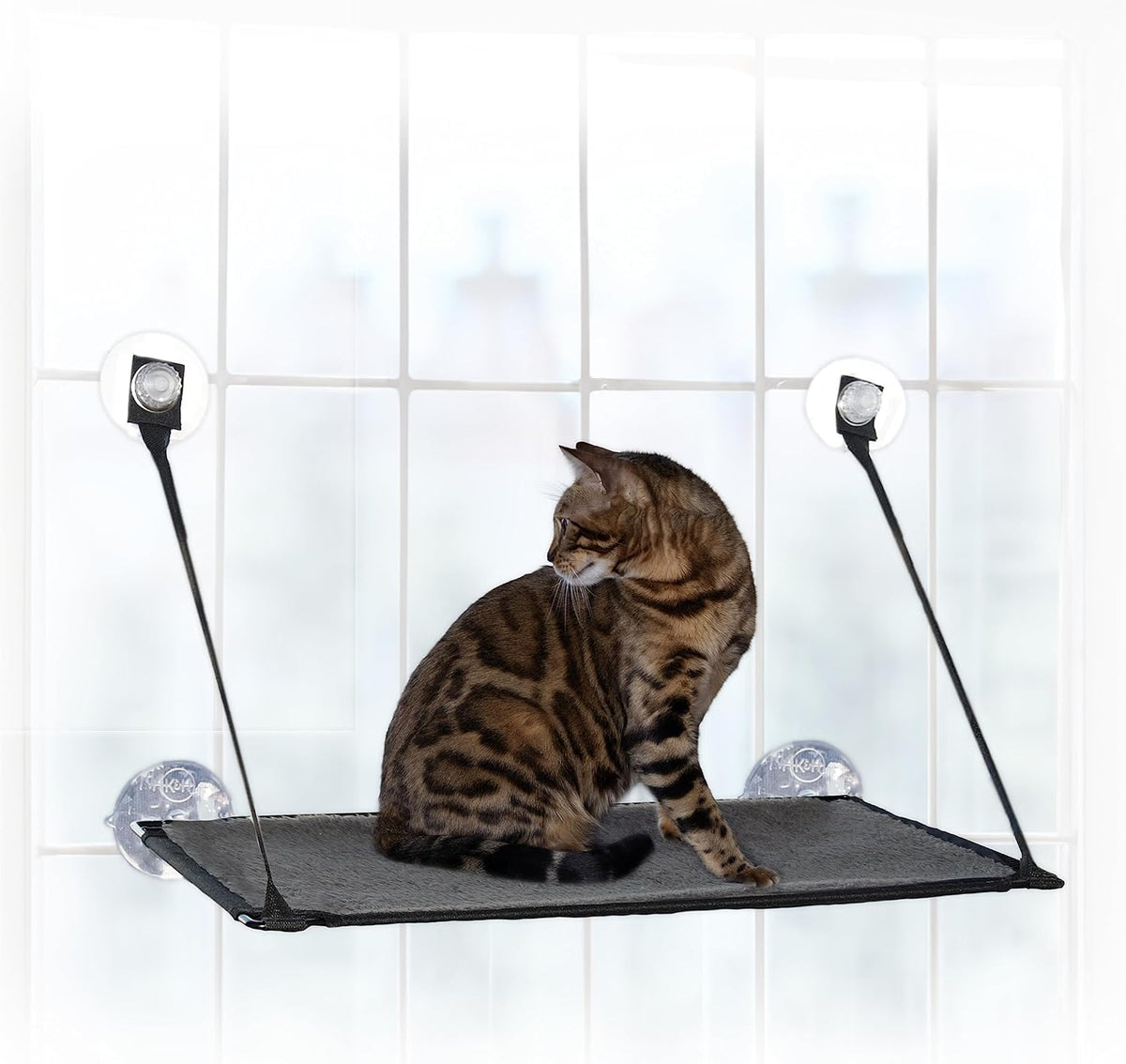 K&H Cat Window Perch, EZ Mount Kitty Sill - 12 X 23 Inches / No Bolster