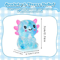 Ropuptl sitting axolotl squishy toy in purple, slow rising soft fidget - view 32