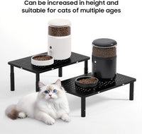 W‌SOWX Adjustable Automatic Cat Feeder Stand - Black - image 3
