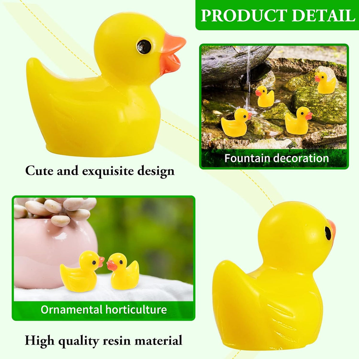 EKisemio100 Pcs Mini Resin Ducks Bulk - 100 - image 4