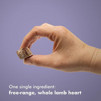 King Lou Pets - Lamb Hearts for Dogs and Cats - USA-Made Freeze Dried Lamb Dog Treats - Taurine, Zinc, and Iron - 1lb Prior to Freeze-Drying