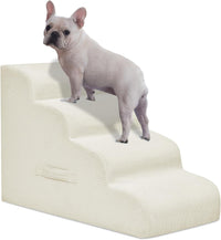 4 Step Dog Stairs Pet Ramp for High Beds, Sofas and Cars – Essentials for Dogs - Beige / 4.0 / 4-Step 20"H