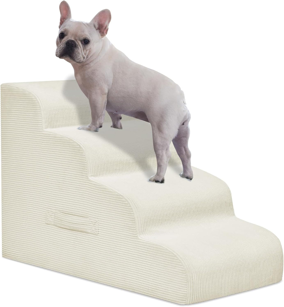4 Step Dog Stairs Pet Ramp for High Beds, Sofas and Cars – Essentials for Dogs - Beige / 4.0 / 4-Step 20"H