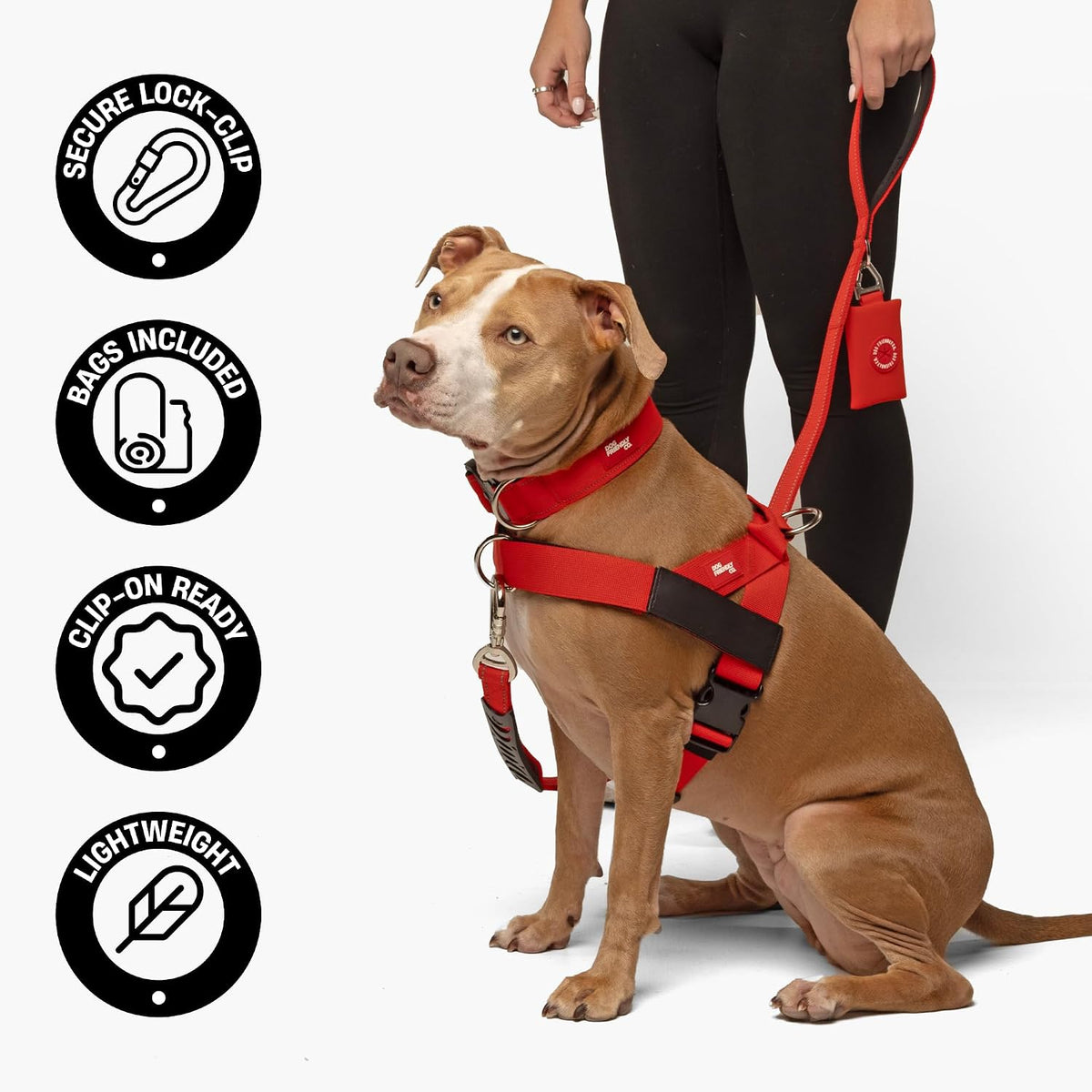 Dog Friendly Co. Poop Bag Holder for Leash, Dog Waste Bag – Essentials for Dogs - Pink - image 3