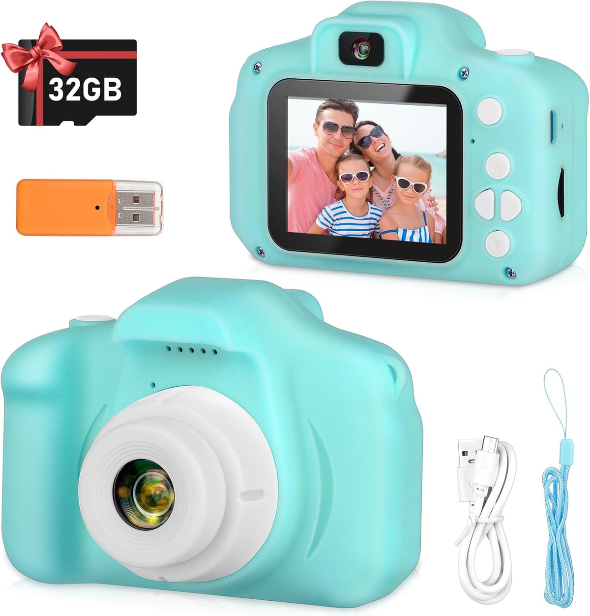 Zeacool Kids Camera, HD Digital Video Camera - Green