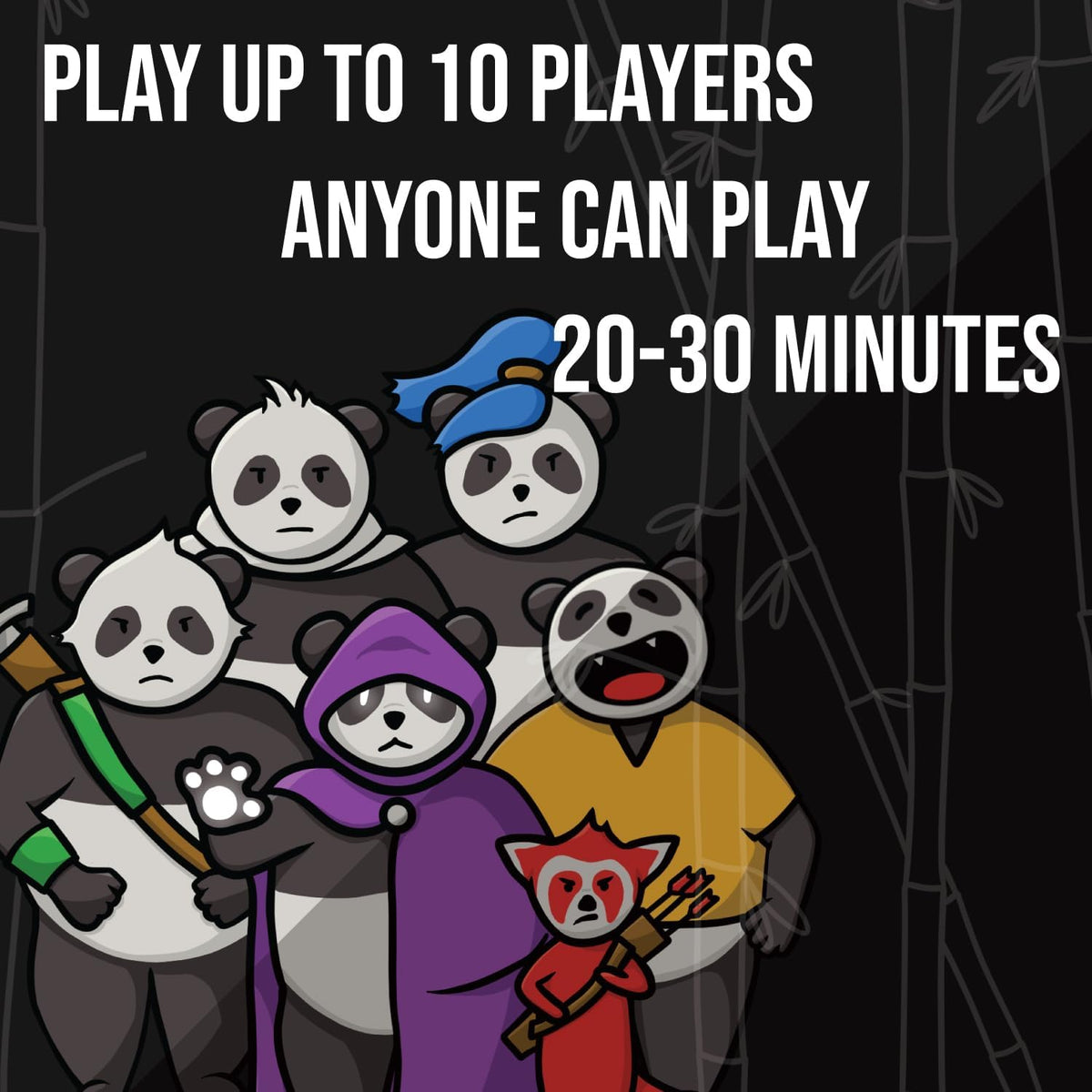 Panda Royale dice game by Last Night Games with translucent dice in 7 colors - view 2