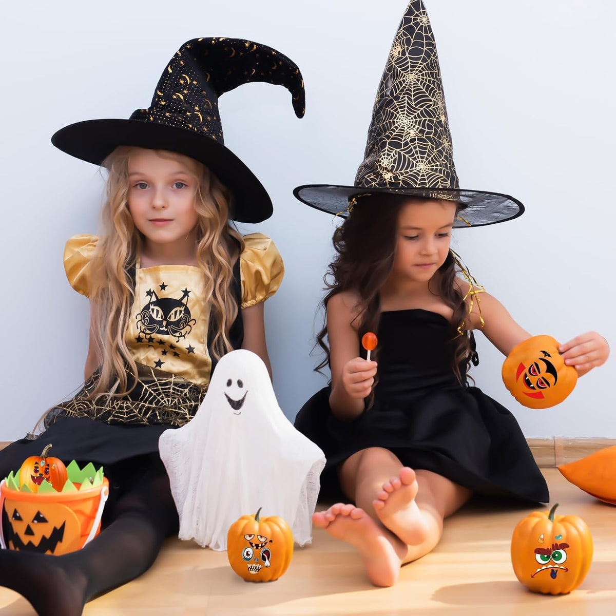 Halloween Mini Pumpkin Decorating Stickers for Kids Toddlers Party - 36 horror pumpkin stickers - image 3