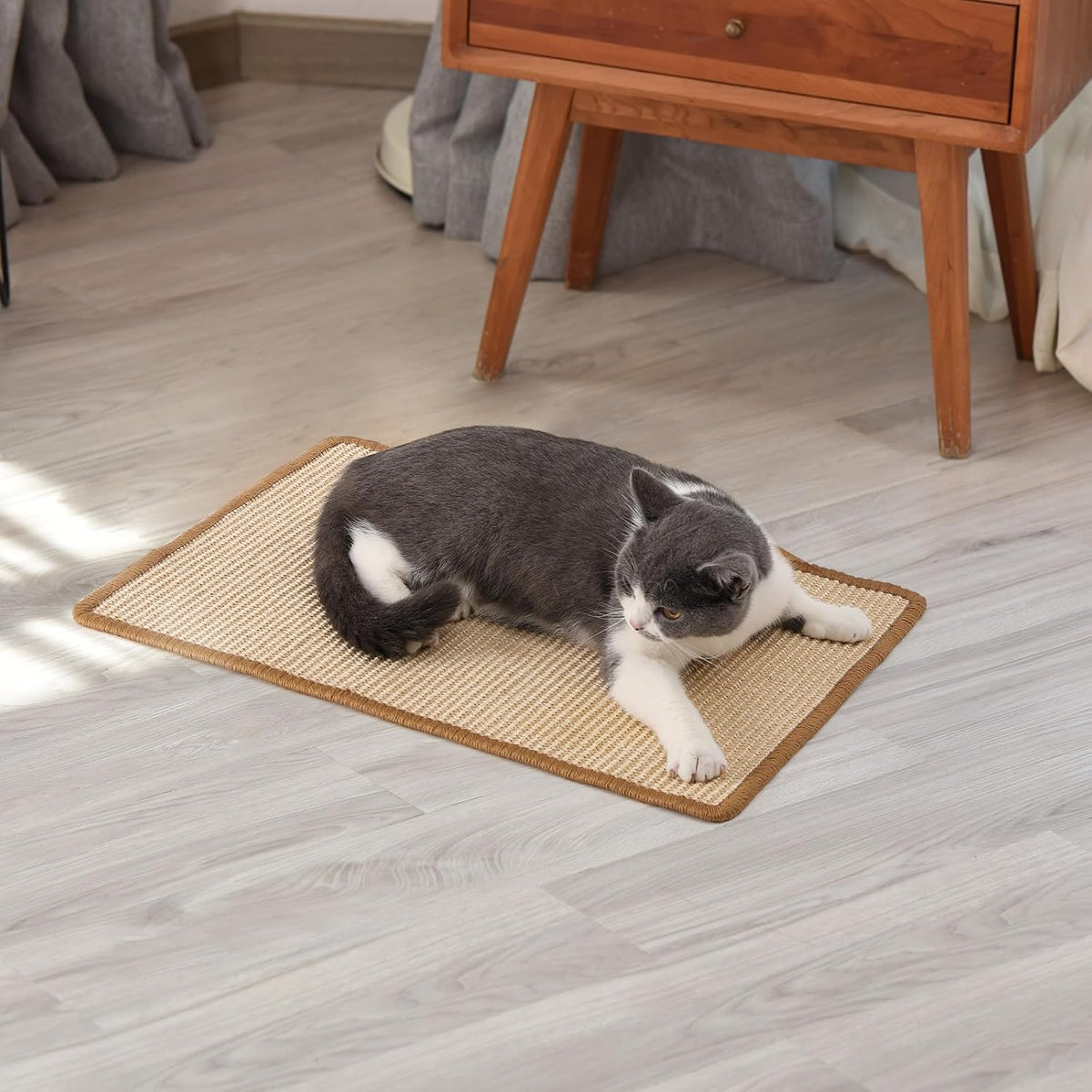 FUKUMARU Cat Scratcher Mat - Beige-1 Pack-23.6 x 15.7 Inch - image 4