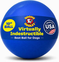 Doggie Dooley Virtually Indestructible Dog Ball - Blue / Large (10 in)