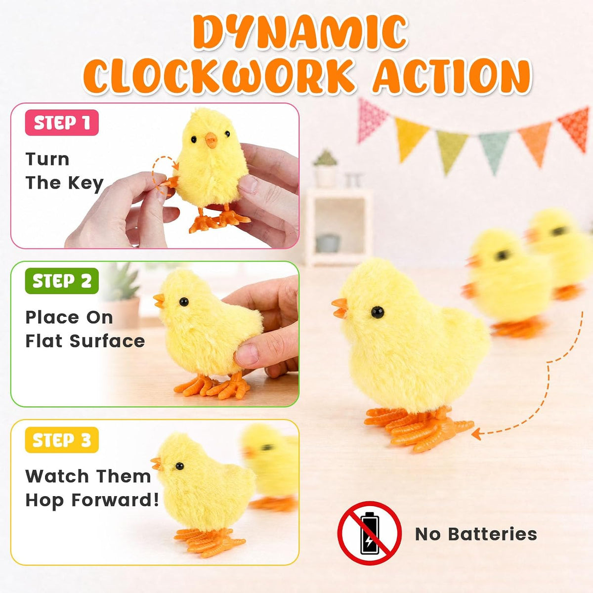 3 otters 12 PCS Wind Up Toys for Easter Chicken Party Favors - image 3