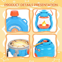 Viwulute kids camping set with pop up play tent, toy camp light and campfire - view 7