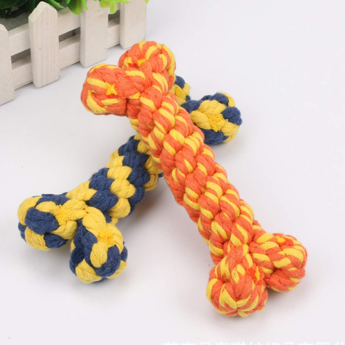 Dog Toys Puppy Teething Chew Toys 3 PCS - colorful bone