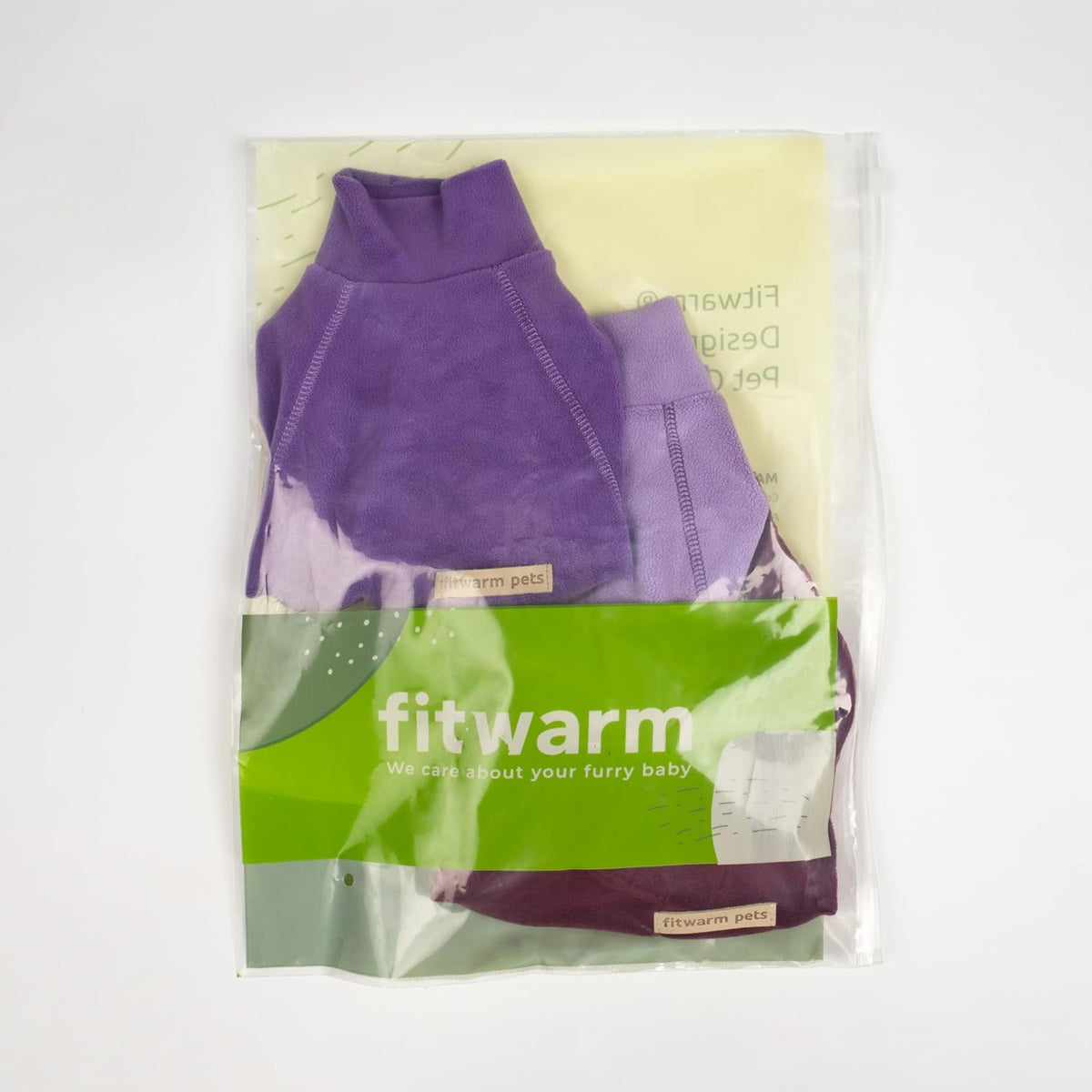 Fitwarm 3 Pack Classic Fleece Dog Sweater - Small / Purple-MediumPurple-FireBrick - image 3