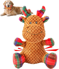 Squeaky Dog Toys, Stuffed Large Dog Toys to Keep Them Busy - Red B