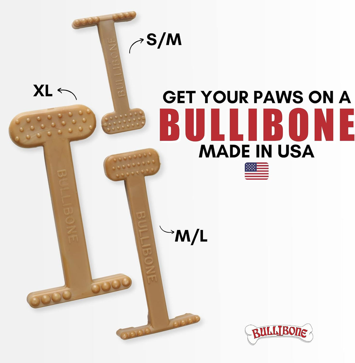 Bullibone Nylon Dog Chew Toy for Aggressive Chewers - Beef / XL - 2 Pack - image 2