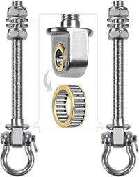 SELEWARE stainless steel swing hangers 2 pack, heavy duty eye hooks for wood beams