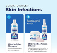 Vetnique Dermabliss Medicated Chlorhexidine Antiseptic Skin Spray for Dogs & Cats, Supports Skin Infections and Irritations 8oz