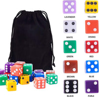 AUSTOR 100 Pcs 6 Sided Game Dice Set - Square, Plain - image 3