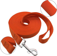 Nylon Training Dog Leash for Small Medium Large Dogs, Camping - Orange / 1" x 15ft - image 2