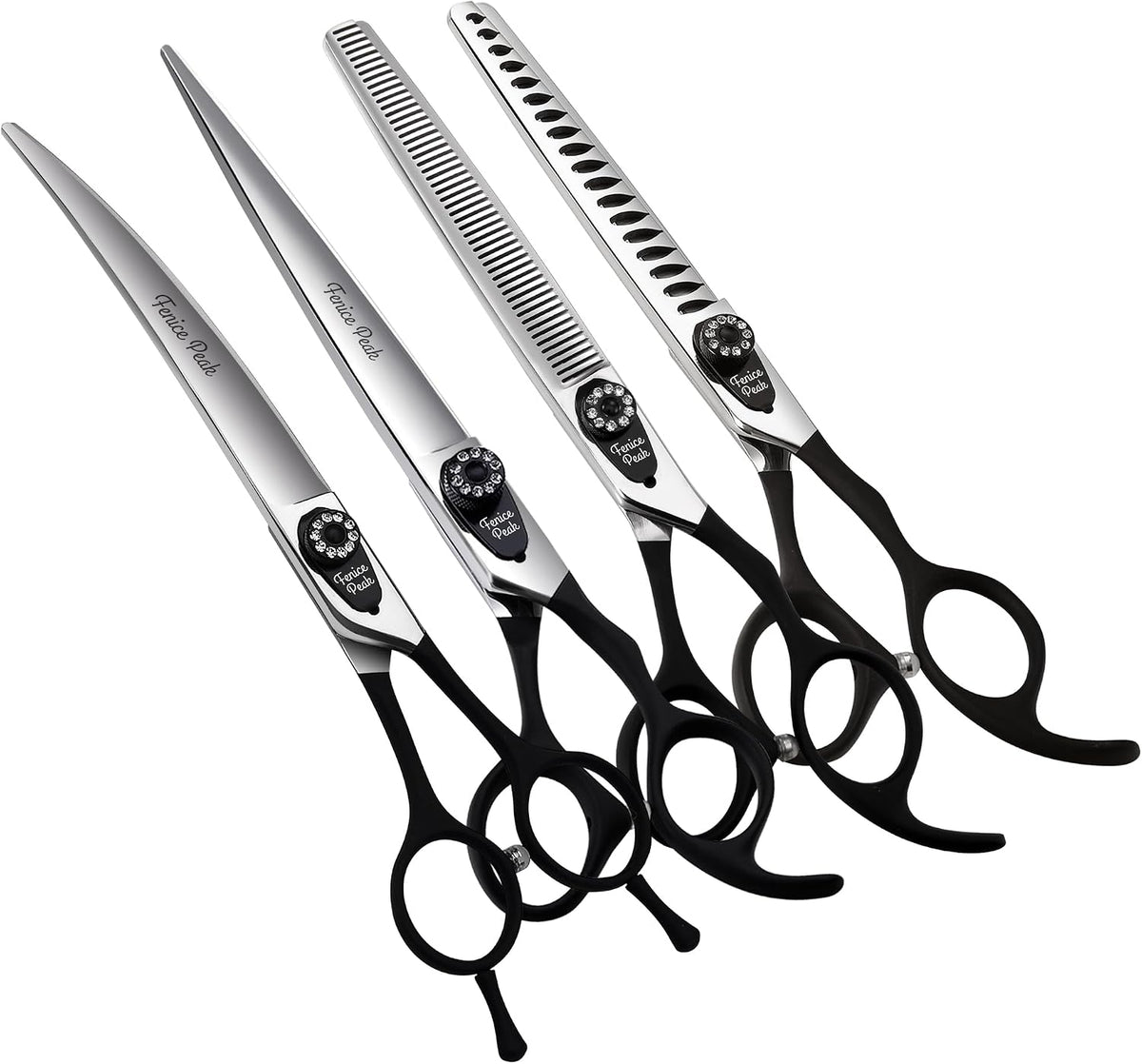 7.0'' Professional Dog Grooming Scissors Set with Black Non-Slip - Combo / 7.0''