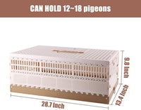 Plastic Foldable Pigeon Cage with Handle, S, Two Doors – Essentials for Birds - 28.7"L x 13.4"W x 9.8"H - image 2