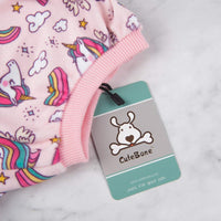 CuteBone Small Dogs Outfit Soft Puppy Onesies Pjs Christmas Dog - Pink unicorn / Medium - image 3