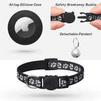 2 Pack Airtag Cat Collar Breakaway with Bell - Red - image 2