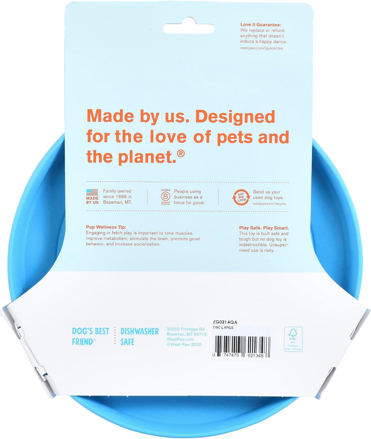 WEST PAW Zisc High-Flying Disc Dog Toy - Large / Aqua Blue / 1 - image 3