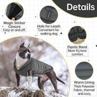 Lelepet Reversible Dog Coat Windproof Dog Jacket Lightweight Puffer - Extra Large / Gray - image 3
