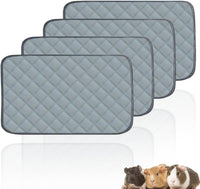 4 Pack Guinea Pig Cage Liners Washable Guinea Pig Bedding Reusable - Light Grey / 28" x 14" (4 Pack)